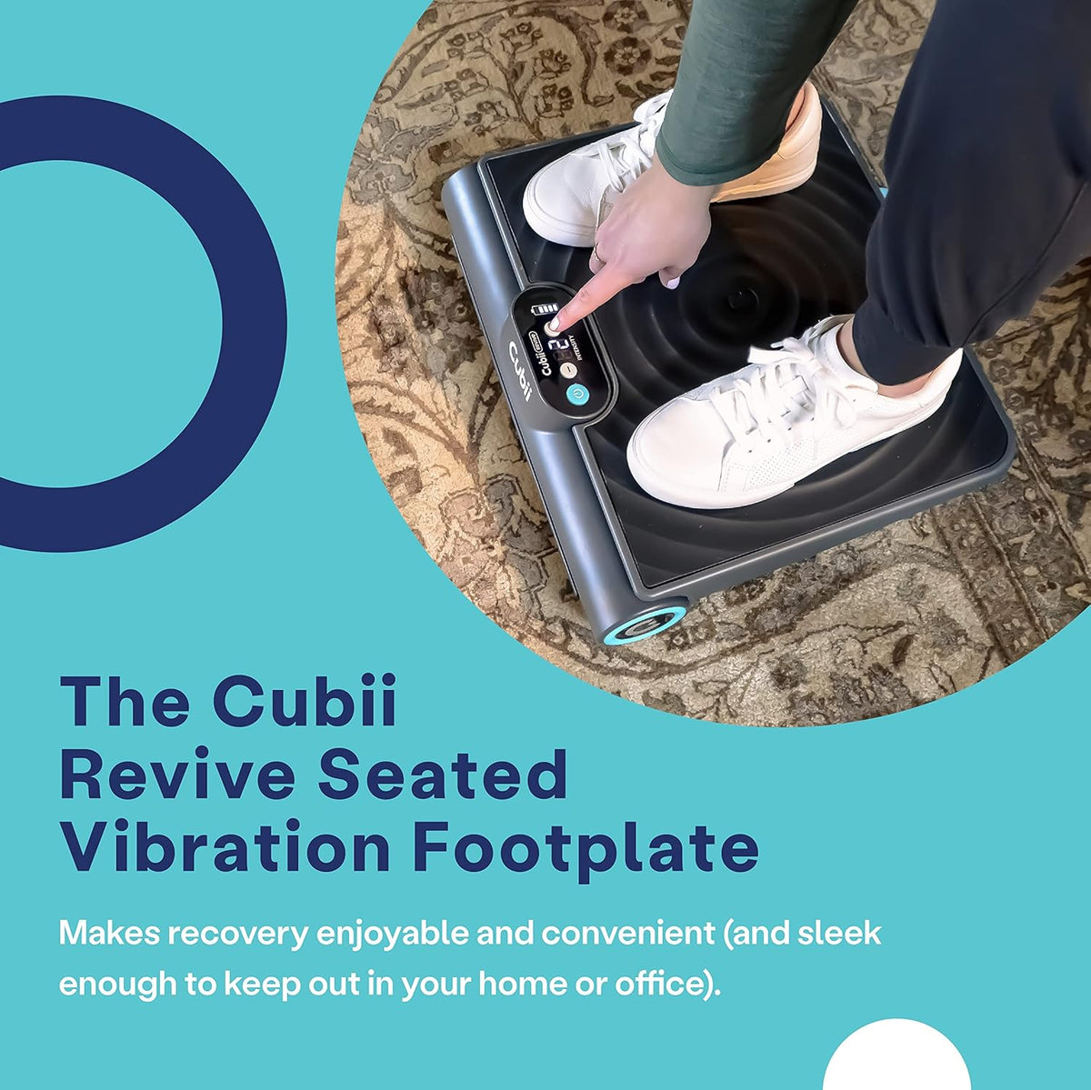 Cordless Portable Foot and Lower Leg Massager Vibration Foot Plate U3804