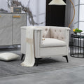 Beige Linen Fabric Accent Arm Chair Z1640