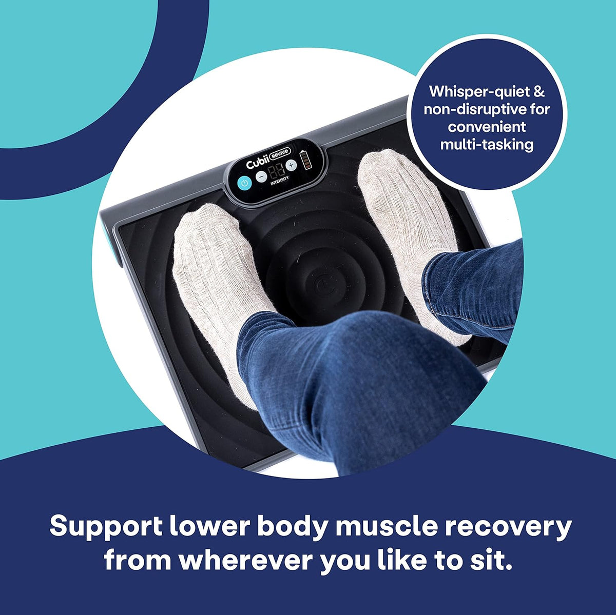 Cordless Portable Foot and Lower Leg Massager Vibration Foot Plate U3804