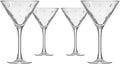 Set Of 4 Stemmed 10 Ounce Martini Glasses F898