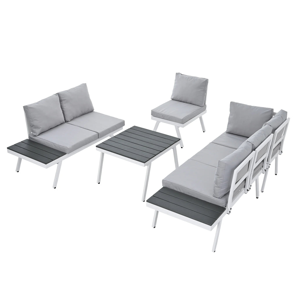 5 Piece Outdoor Patio Furniture Set Grey I21487