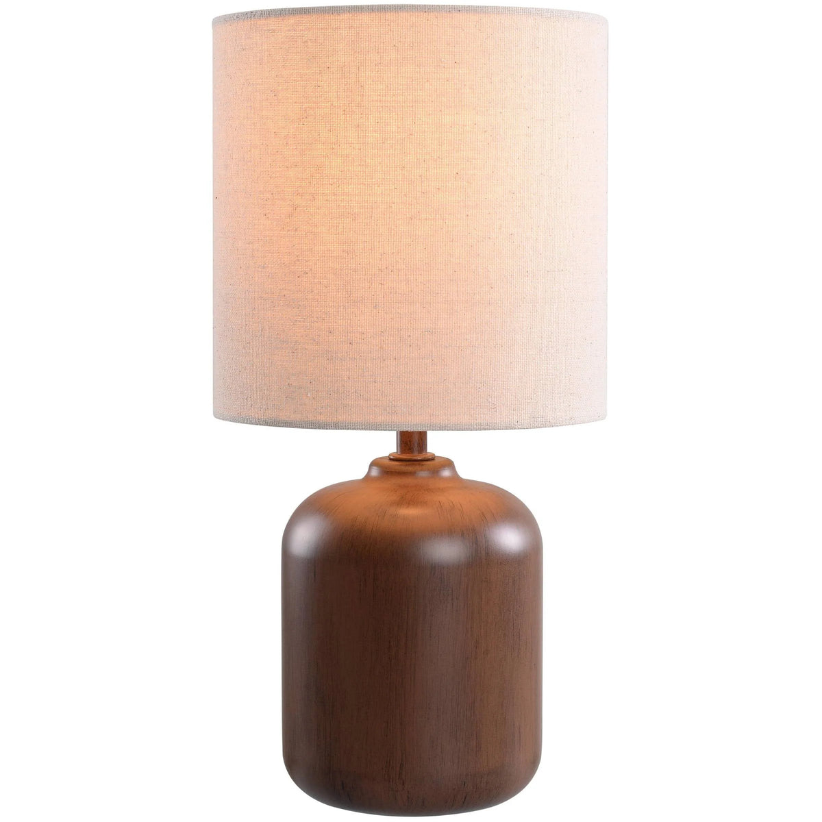 Mini Faux Wood Table Lamp with Shade S24652
