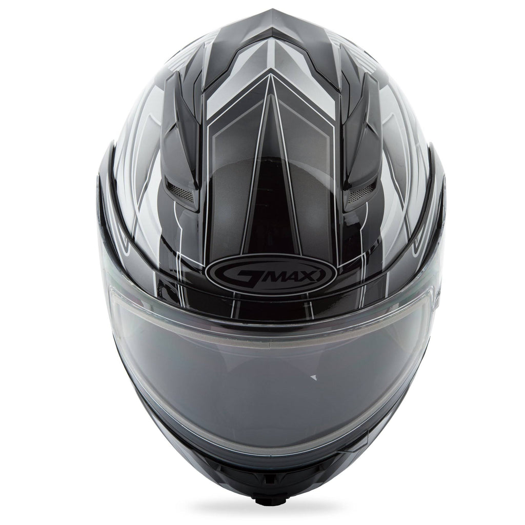 Matte Black White Modular Snow Helmet V825