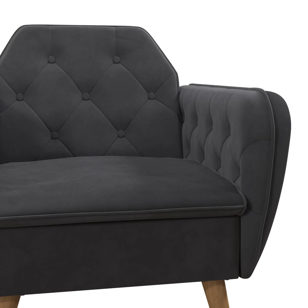 Gray Velvet Accent Chair J532406