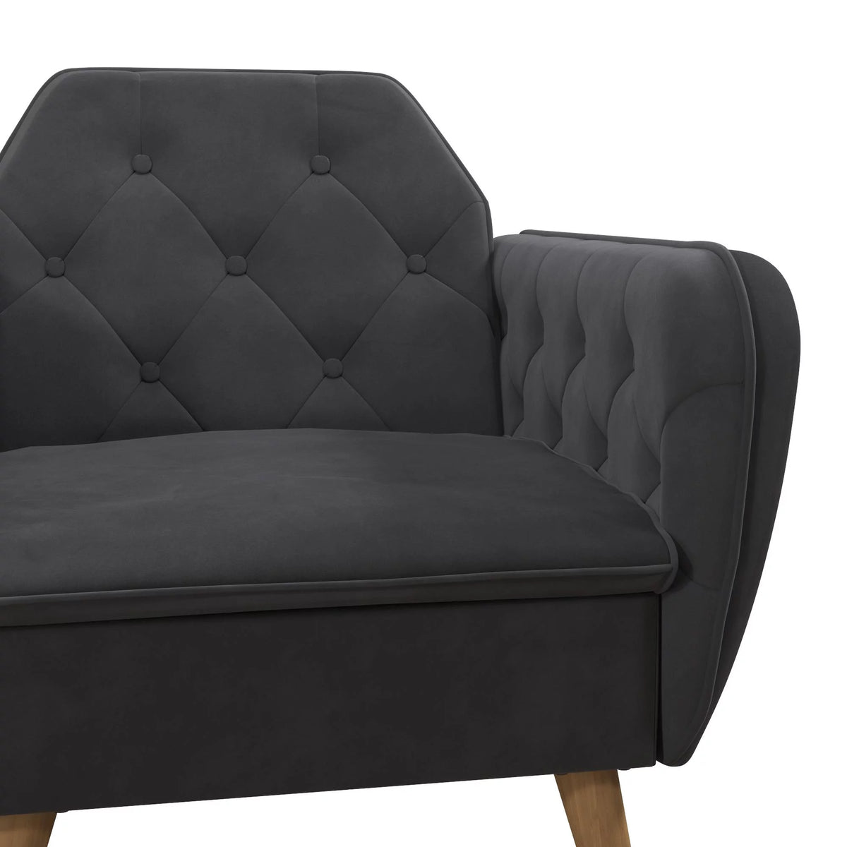 Gray Velvet Accent Chair J532406