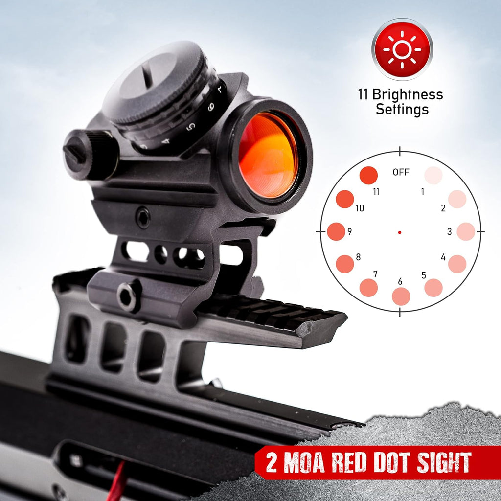 Red Dot Sight with 45 Degree Offset Mount and 1 Inch Riser Mount A33027