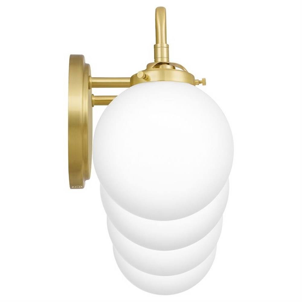 Satin Brass 4 Light Bath Vanity with Opal Etched Glass D468