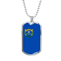 Stainless Steel or 18k Gold Dog Tag Necklace K52492