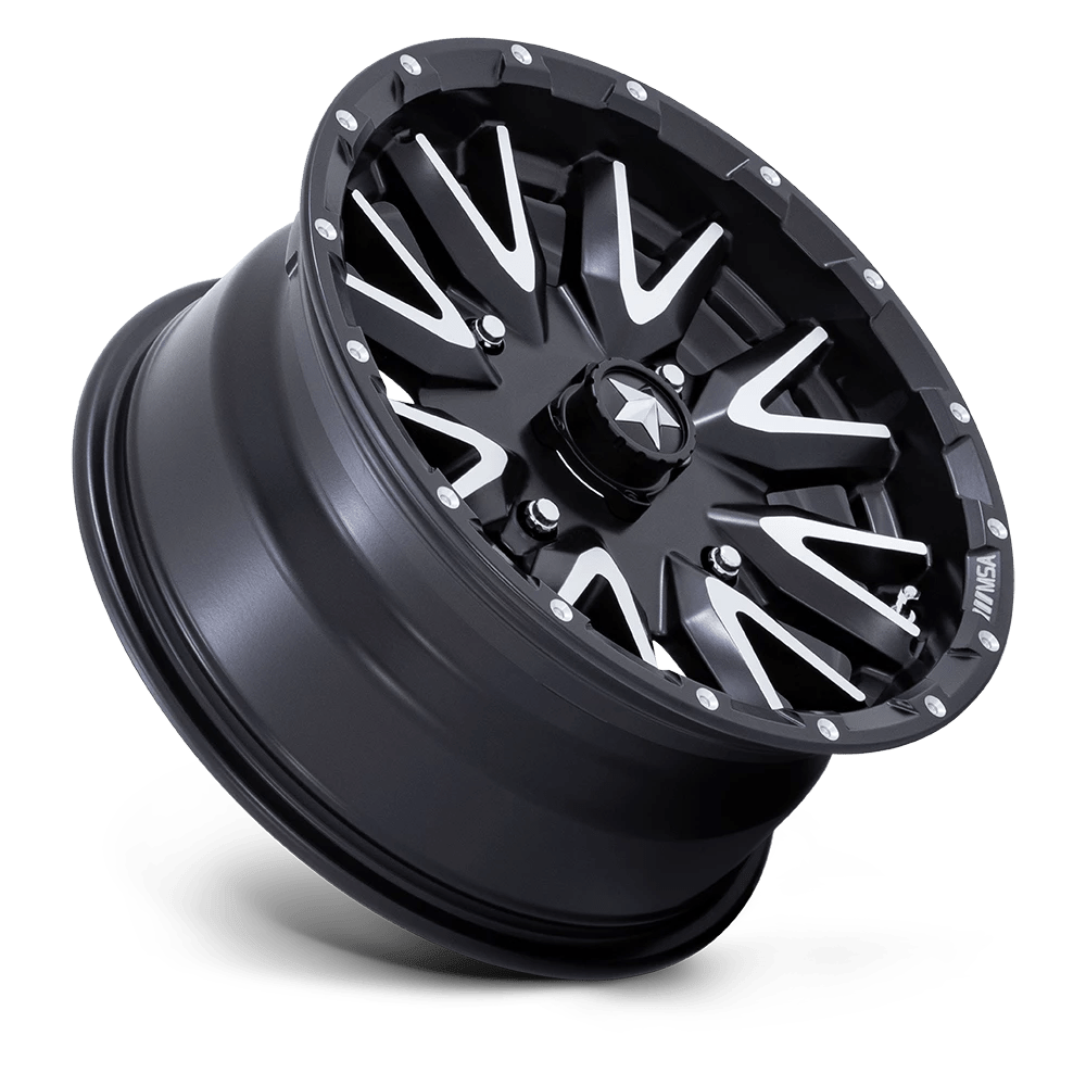 Matte Black Machined 14x7 Wheel 4x110 N776