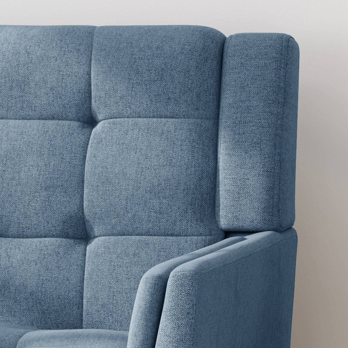 Blue Fabric Loveseat A44744