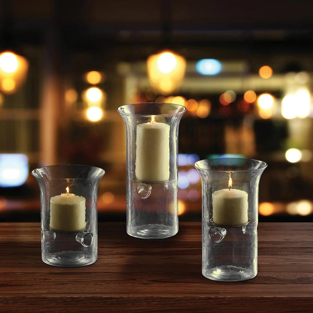 Clear Glass Hurricane Candle Holder C657