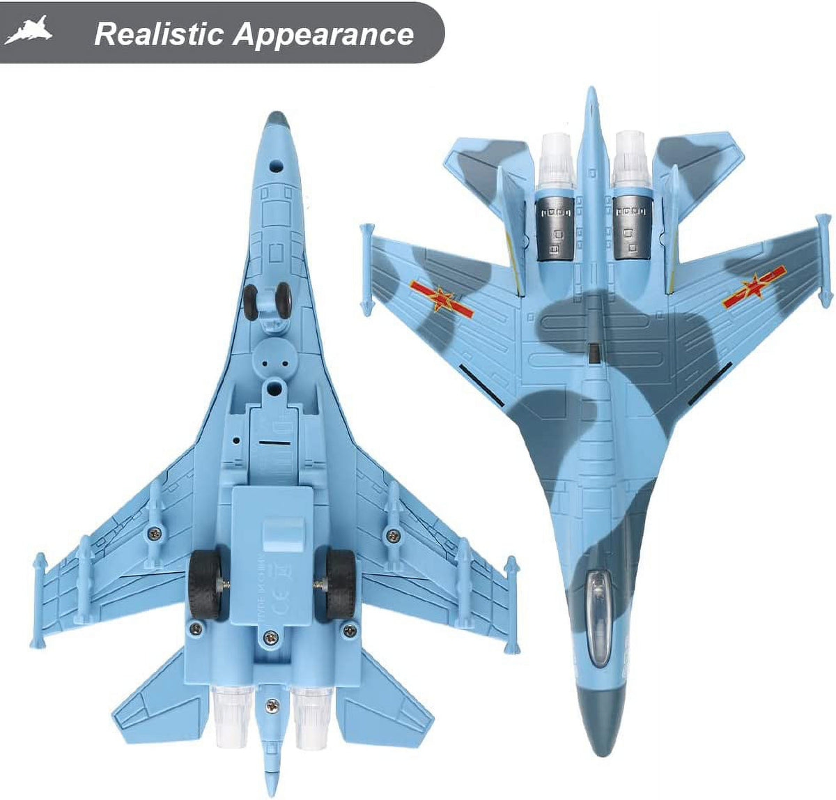 2 Pack Diecast Airplane Toy with Light & Sound X83526