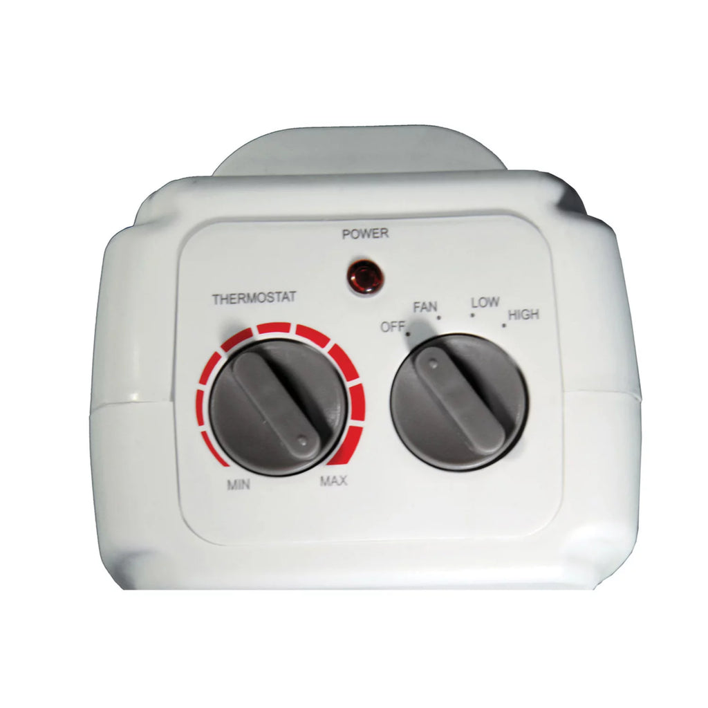 White Portable Oscillating Ceramic Fan Heater with Thermostat H245