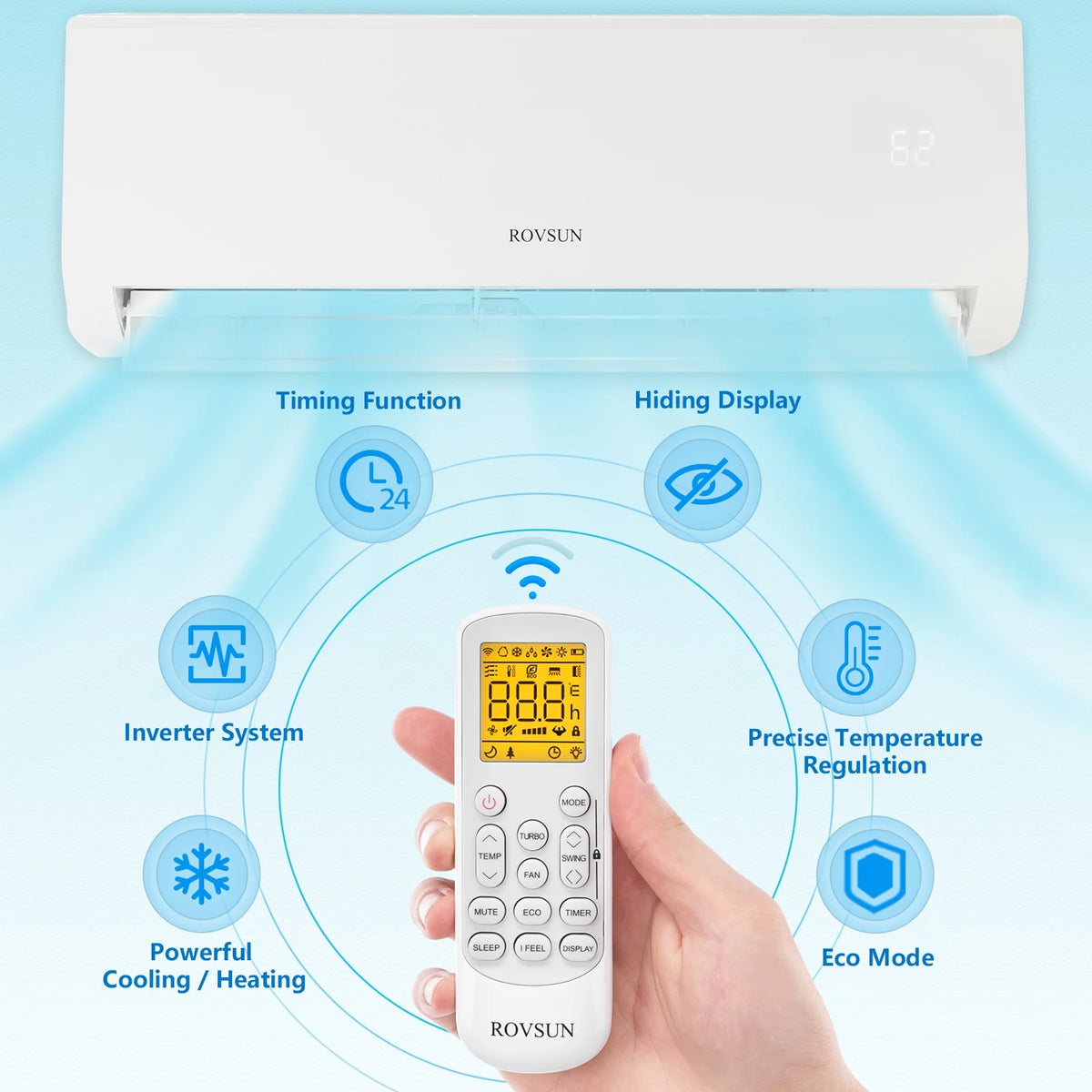 9,000 BTU Mini Split AC/Heating System with Inverter G45112