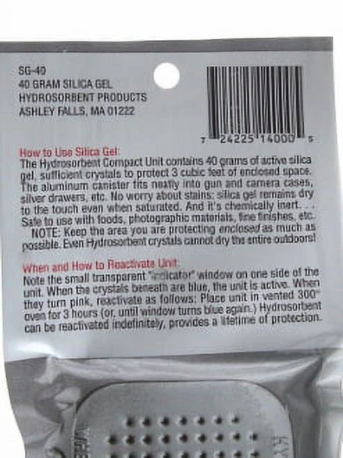 40 Gram Silica Gel Desiccant L963