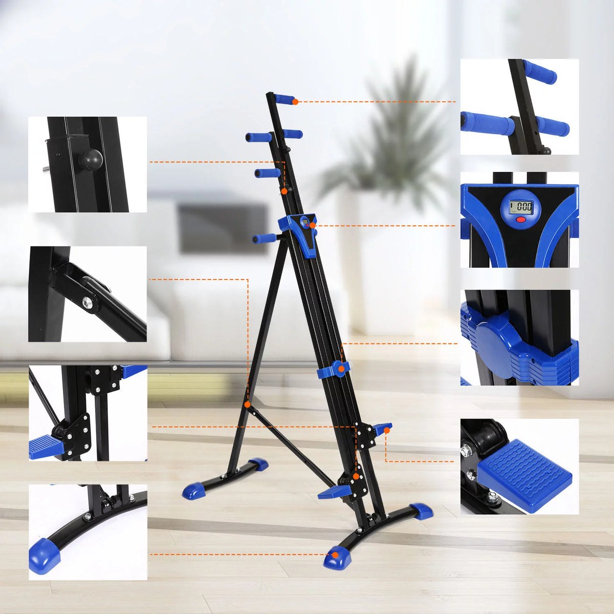 Vertical Climber and Folding Stair Stepper Machine D90249