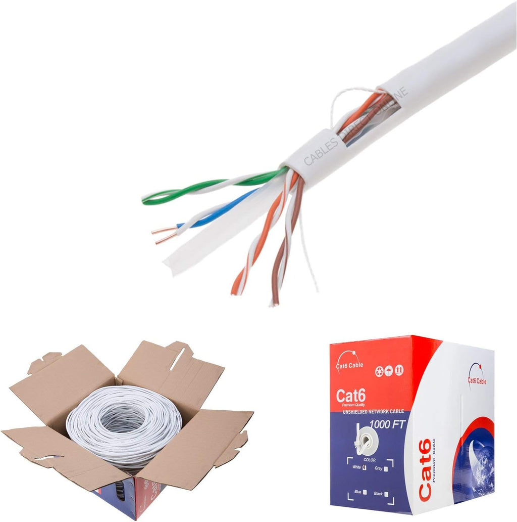 Orange CAT6 1000ft UTP Solid Ethernet Cable 23AWG F841130