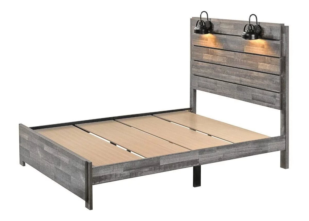 Queen Size Wooden Platform Bed N93696