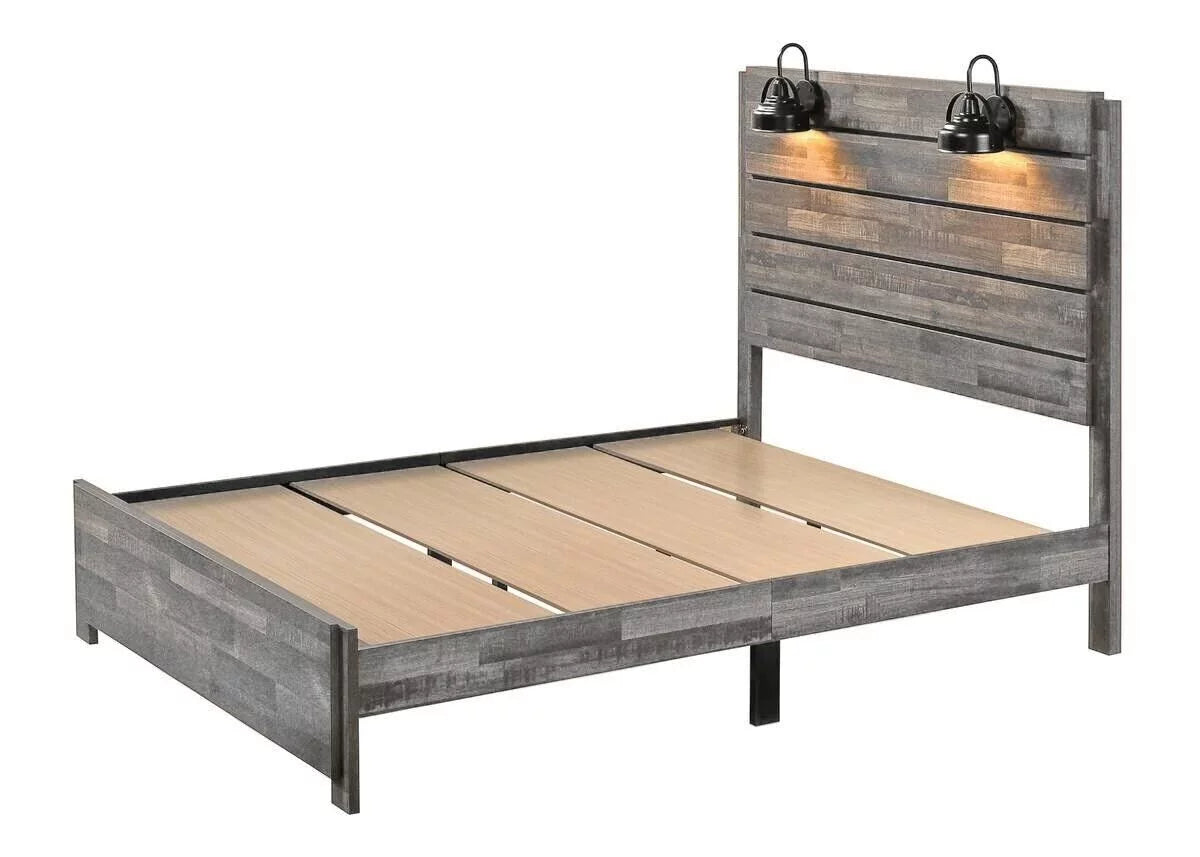 Queen Size Wooden Platform Bed N93696