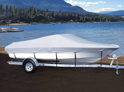 18&5& Navy Semi Custom Boat Cover for V-Hull Fish & Ski Boat with I/O V963