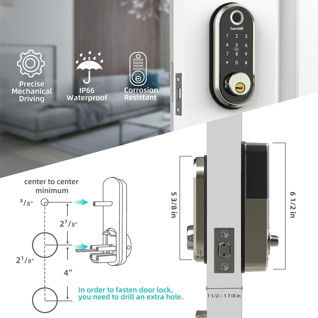 Fingerprint Deadbolt Smart Lock with Touchscreen Keypad L17474