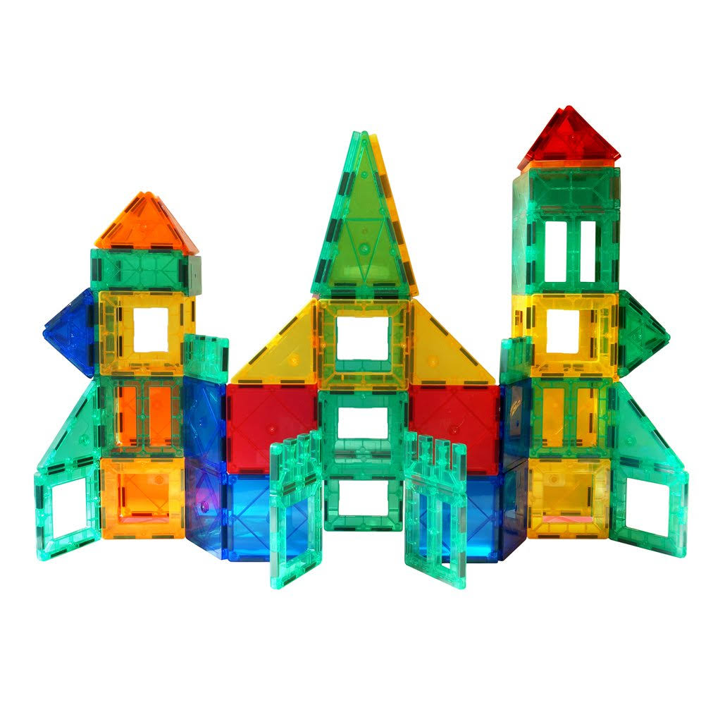 120-Piece Magnetic Tiles Set with Carrying Bag T273958