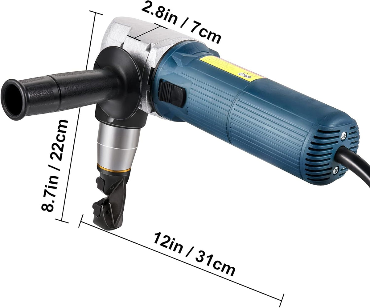 Electric Metal Nibbler 625W 1000RPM 0.16in/4mm 110V with Storage Case C48650