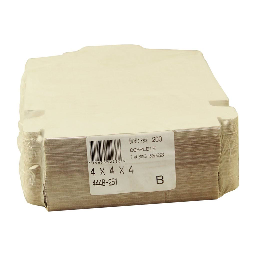 White Bakery Box, 4 x 4 x 4 inch F344