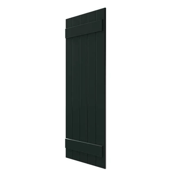 Black Composite Board-n-Batten Shutters C607
