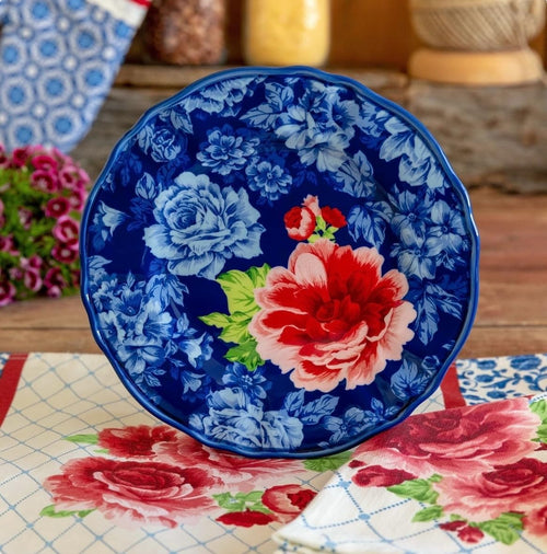 12-Piece Blue Floral Dinnerware Set T442314