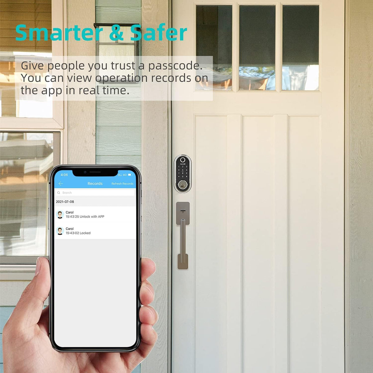 Fingerprint Deadbolt Smart Lock with Touchscreen Keypad L17474