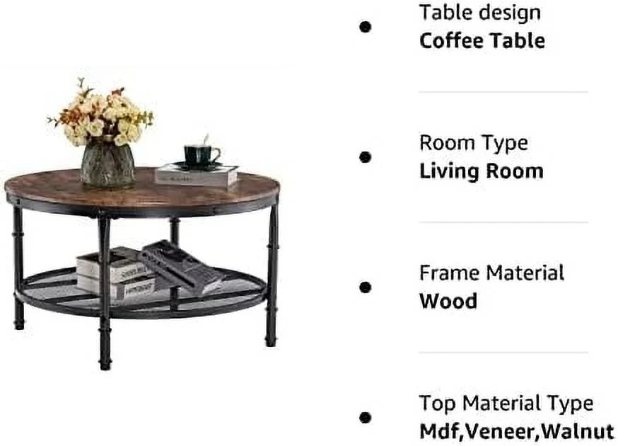 Round Coffee Table with Metal R815945