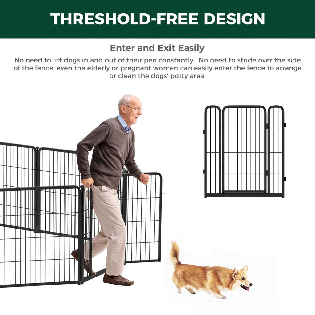 24 inch Dog Playpen with Silicone Foot Pads V9755