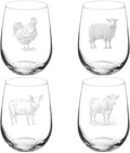 Set of 4 Stemless Wine Glasses Z43019