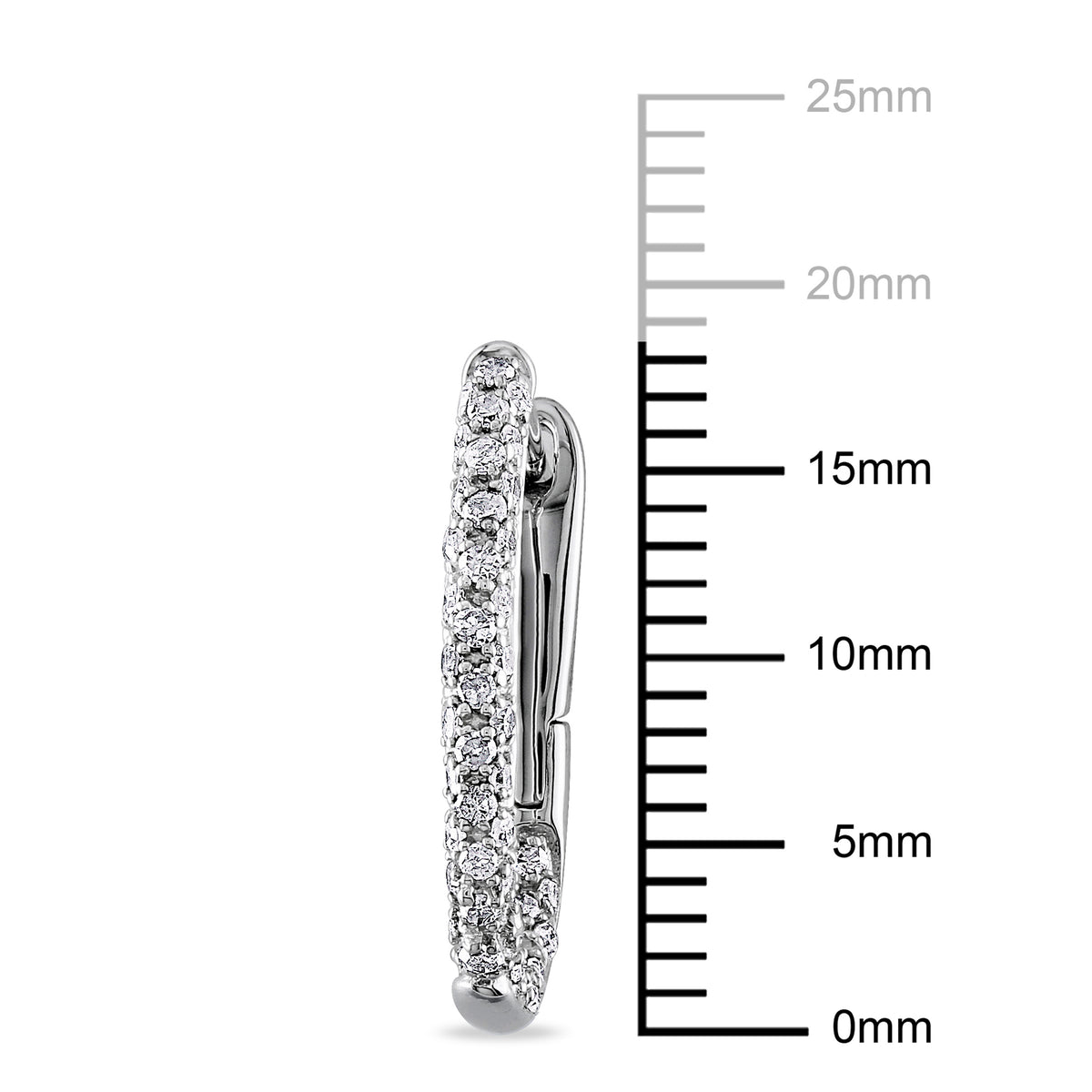 Oval Huggie Hoop Earrings in 10kt White Gold E7099