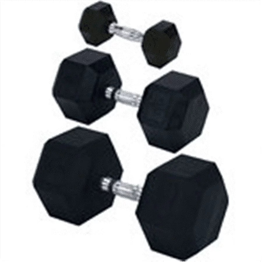 Rubber Encased Solid Hex Dumbbell L68938