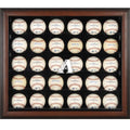 Brown Framed 30-Ball Display Case U5173