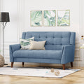 Blue Fabric Loveseat A44744