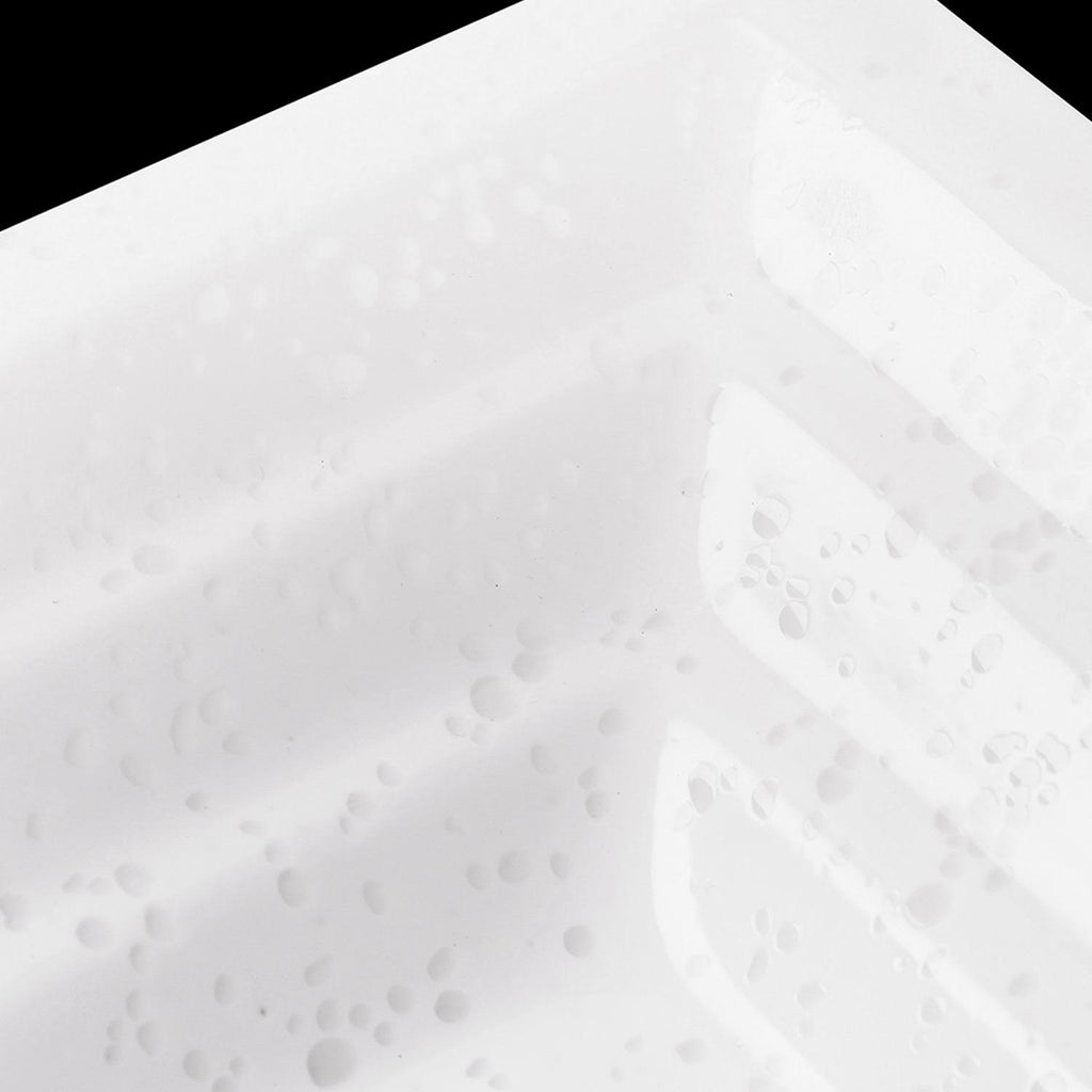 White/Clear Glass Large Square Sink N79618