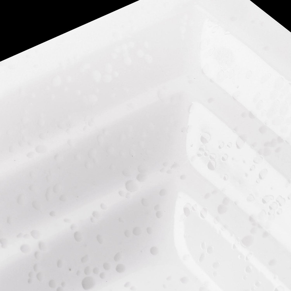 White/Clear Glass Large Square Sink N79618
