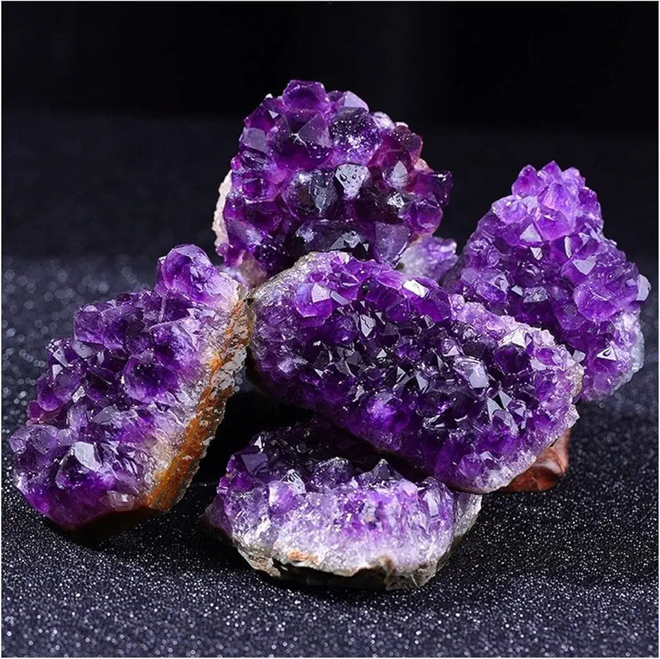 90-100g Natural Raw Amethyst Crystal Cluster S258