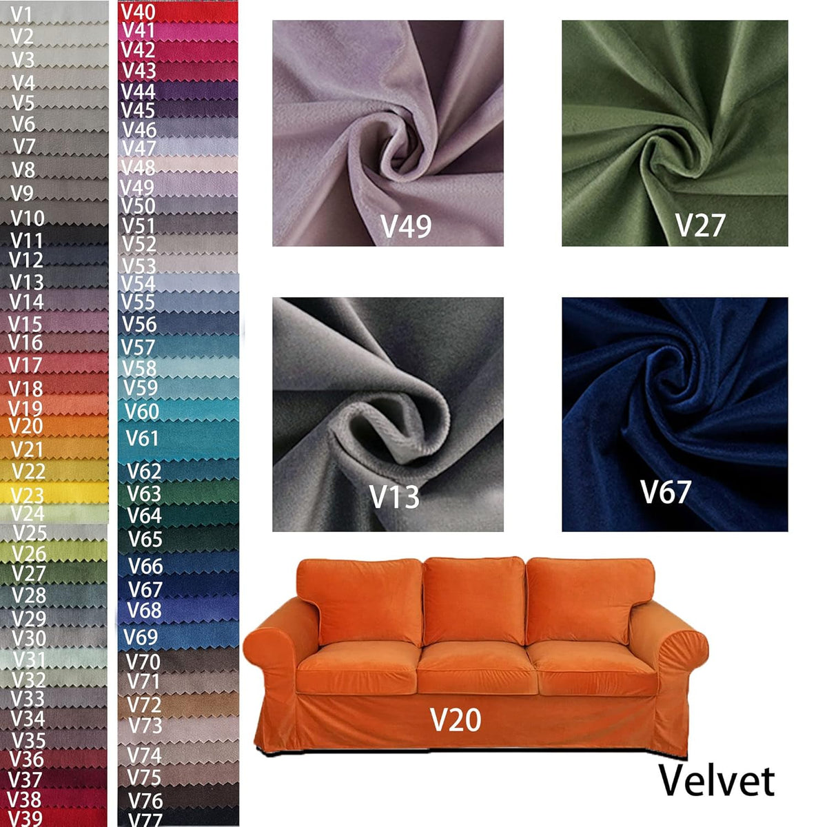 Polyester 3 Seat Sectional Sofa Cover V959