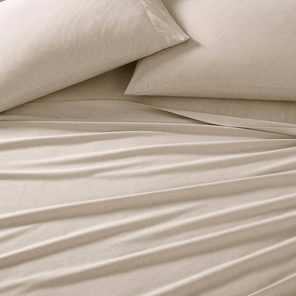 Recycled Fiber Heather Percale Cal King Sheet Set Z94945
