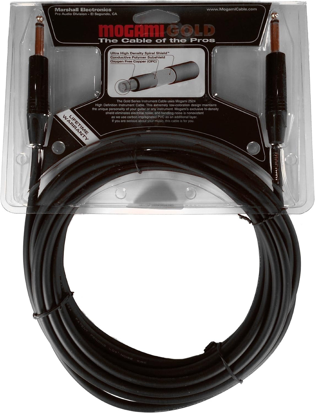 10 Foot Pack of 2 Guitar Instrument Cable V80165