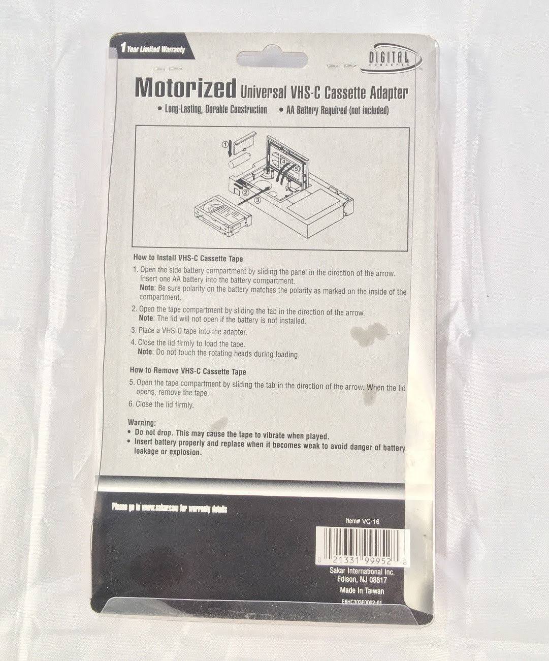 Video Cassette Adapter C158440