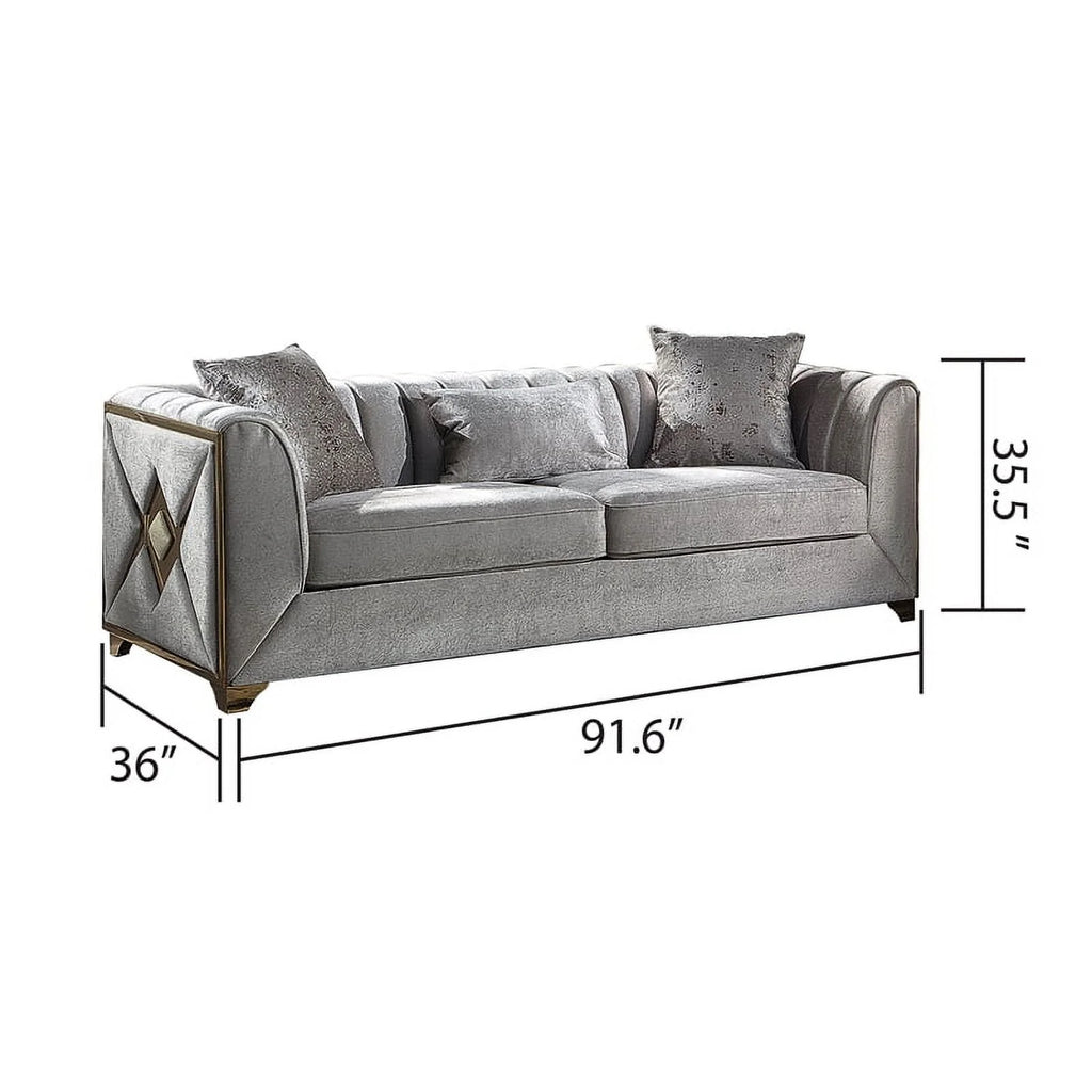 2 PC Wood Living Room Set in Cream G459479