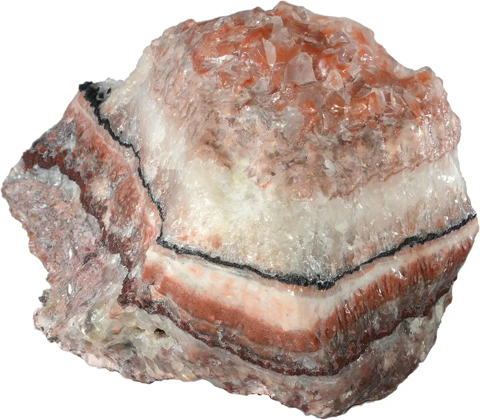 Banded Rose Calcite Crystal Healing Stone 7-10 LB Natural Rock O11660