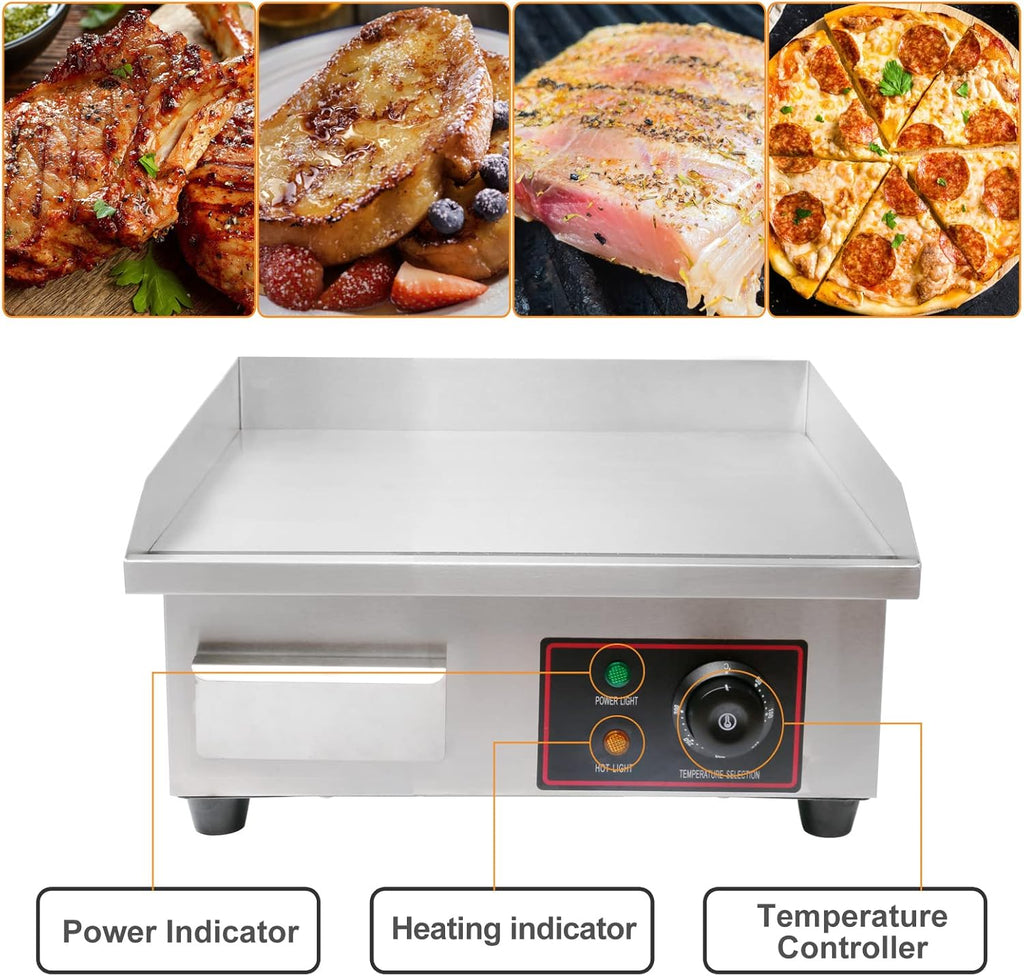 22 Inch Stainless Electric Countertop Griddle N726988