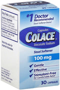 100 mg Stool Softener Capsules 30 ea (Pack of 2) A867256