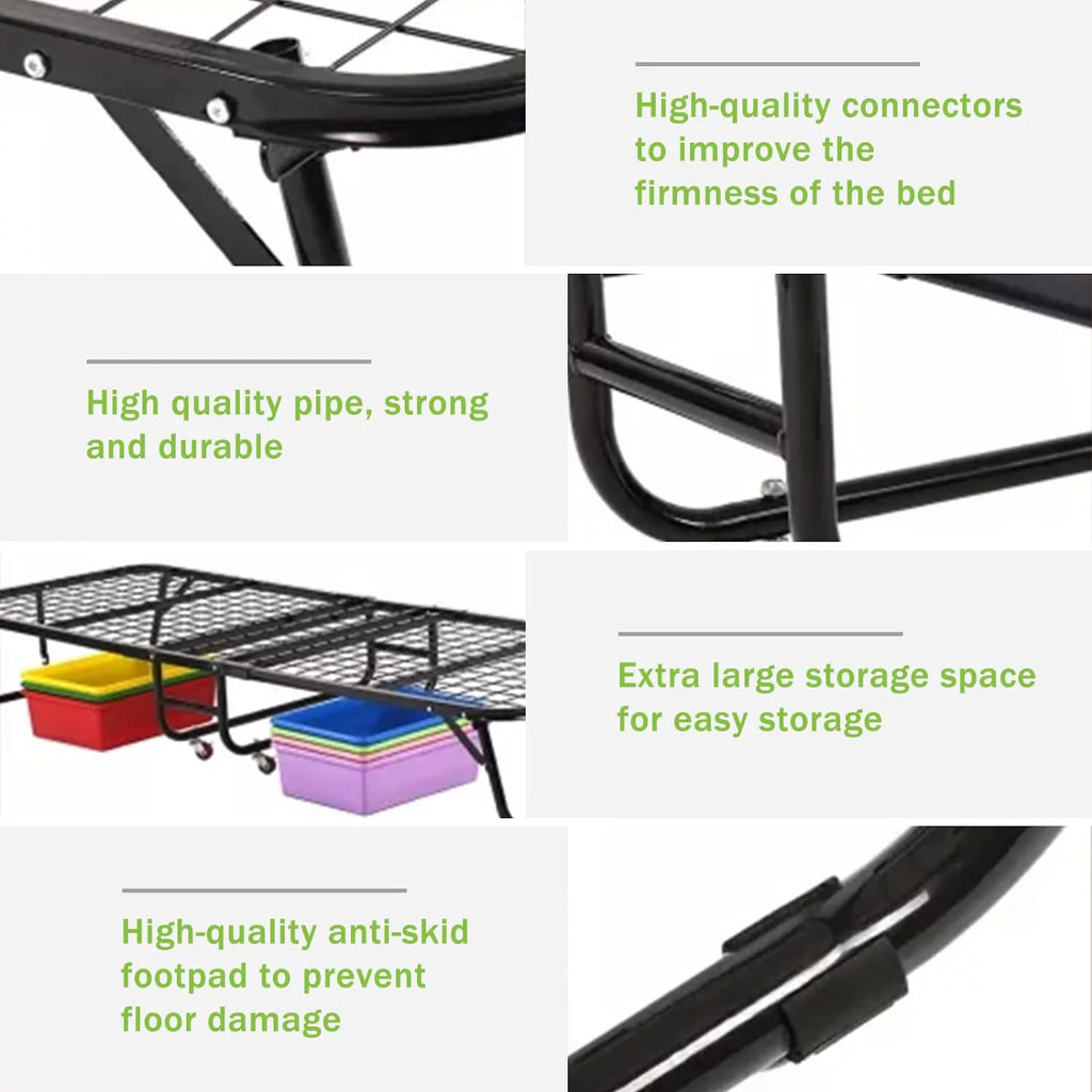 Folding Guest Bed with 4 inch Mattress Twin Size V1000